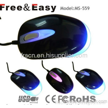 Ms-559 Mini Led Shining Wired Optical Usb Mouse 